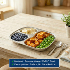 BPA-free no plastic divided plate for toddlers