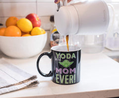Microwave safe and dishwasher safe Star Wars mug with Yoda image