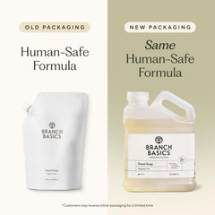 Refillable BPA-free glass bottle for Branch Basics hand soap