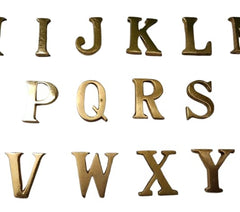 Polished solid brass letters for signage