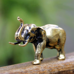 Made in USA brass elephant figurine for Feng Shui decor