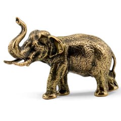 Brass Elephant Statuette handmade figurine 4 cm long