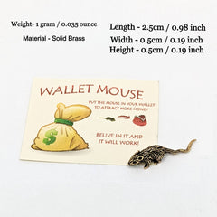 Brass purse mouse wallet talisman EDYSONS