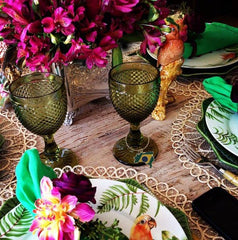 brazil world cup decor charms on stemware