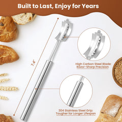 Bread scoring tool with 15 razor blades
