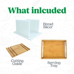 Bread slicer showing adjustable loaf widths