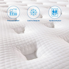 Breathable knit top layer for cool sleep