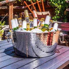 Double-walled insulated stainless steel drink tub