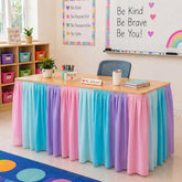 Breling teacher desk skirt for 11ft rectangle tables