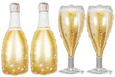 Bride champagne bottle foil balloon set