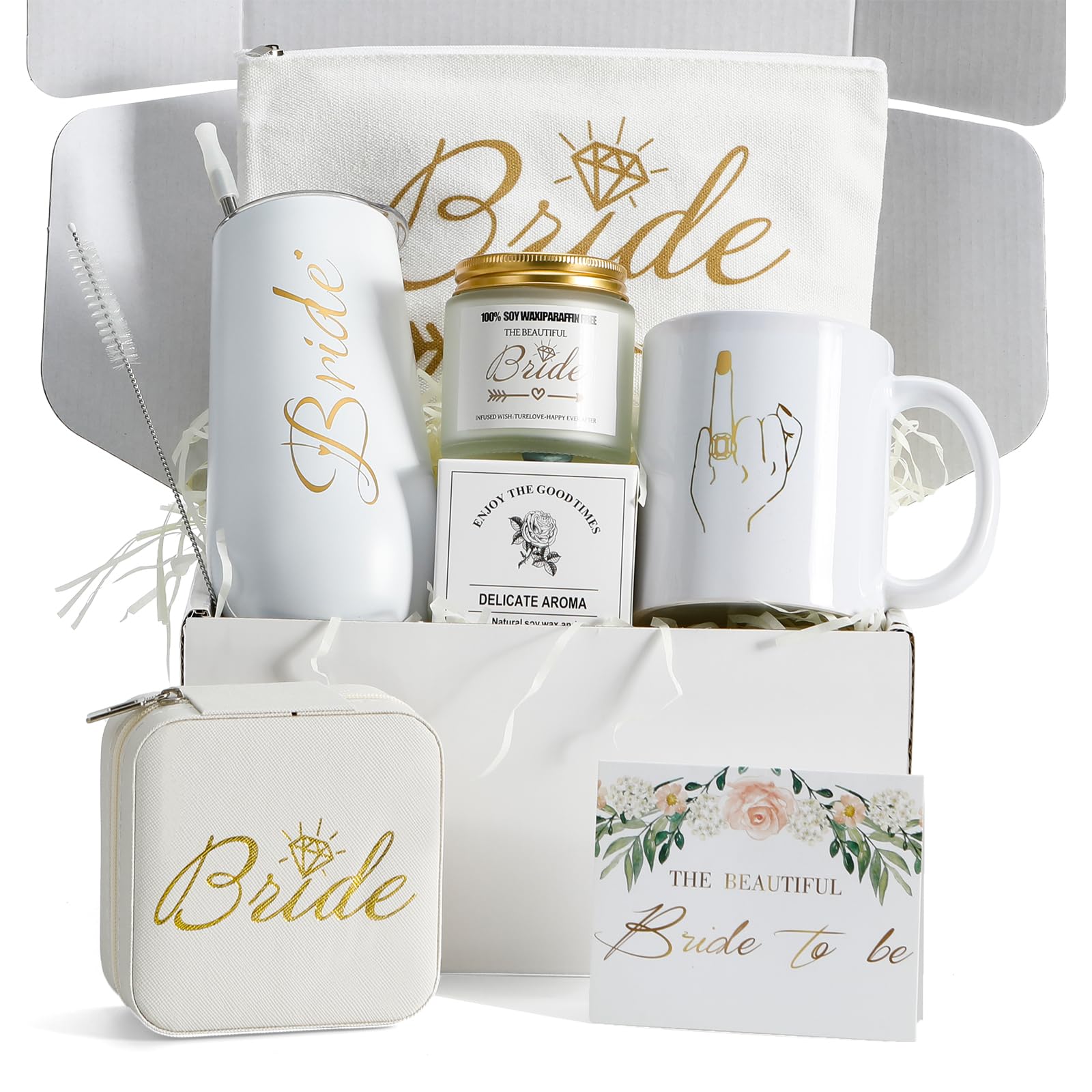 Front view of bride to be gift box packaging