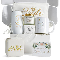 Front view of bride to be gift box packaging