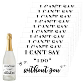 bridesmaid-proposal-mini-champagne-labels white pvc on bottle neck