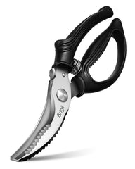 Brigii KS05Black kitchen shears with stainless steel blades