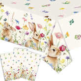 Broeify Easter Bunny 54x108 inch tablecloth 3-piece tablecloth
