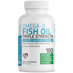 Non-GMO gluten free Bronson Omega-3 packaging
