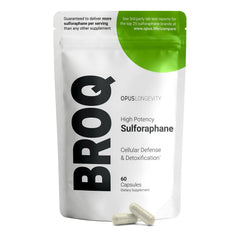 BROQ sulforaphane supplement bottle label