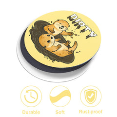 Otter character design dishwasher magnet attaches to refrigerator