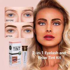 brown color kit eyebrow eyelash product label