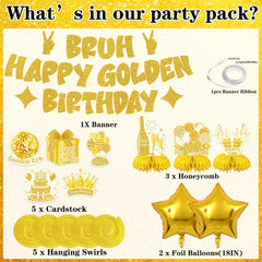 Five hanging swirls in gold from Bruh kit