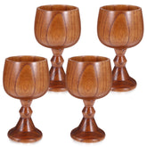Bruislard 4 piece jujube wooden wine goblets 150ml set