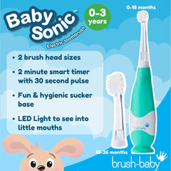 built-in LED timer feature for 0-3 year olds