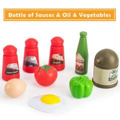 Ketchup and olive oil condiment bottles included in Bruvoalon set