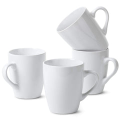 BTaT porcelain coffee mugs 4-pack white 12oz