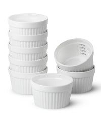 BTaT 8 oz ramekins set of 8 porcelain bakeware
