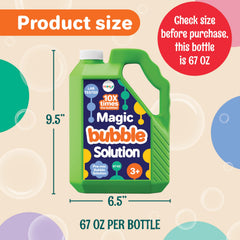 Bubble machine solution compatible with bubble toys