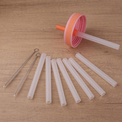 Bubrike 8-pack straw set with 2 cleaning brushes