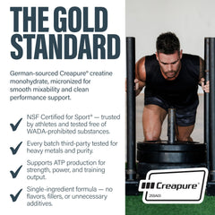 Creapure creatine monohydrate powder container