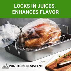 BPA-free oven bags suitable for ovens and microwaves