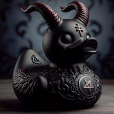 Budifyx gothic resin duck decor satanic figure close up