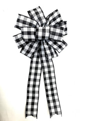 Buffalo checked swag embellishment for seasonal decor