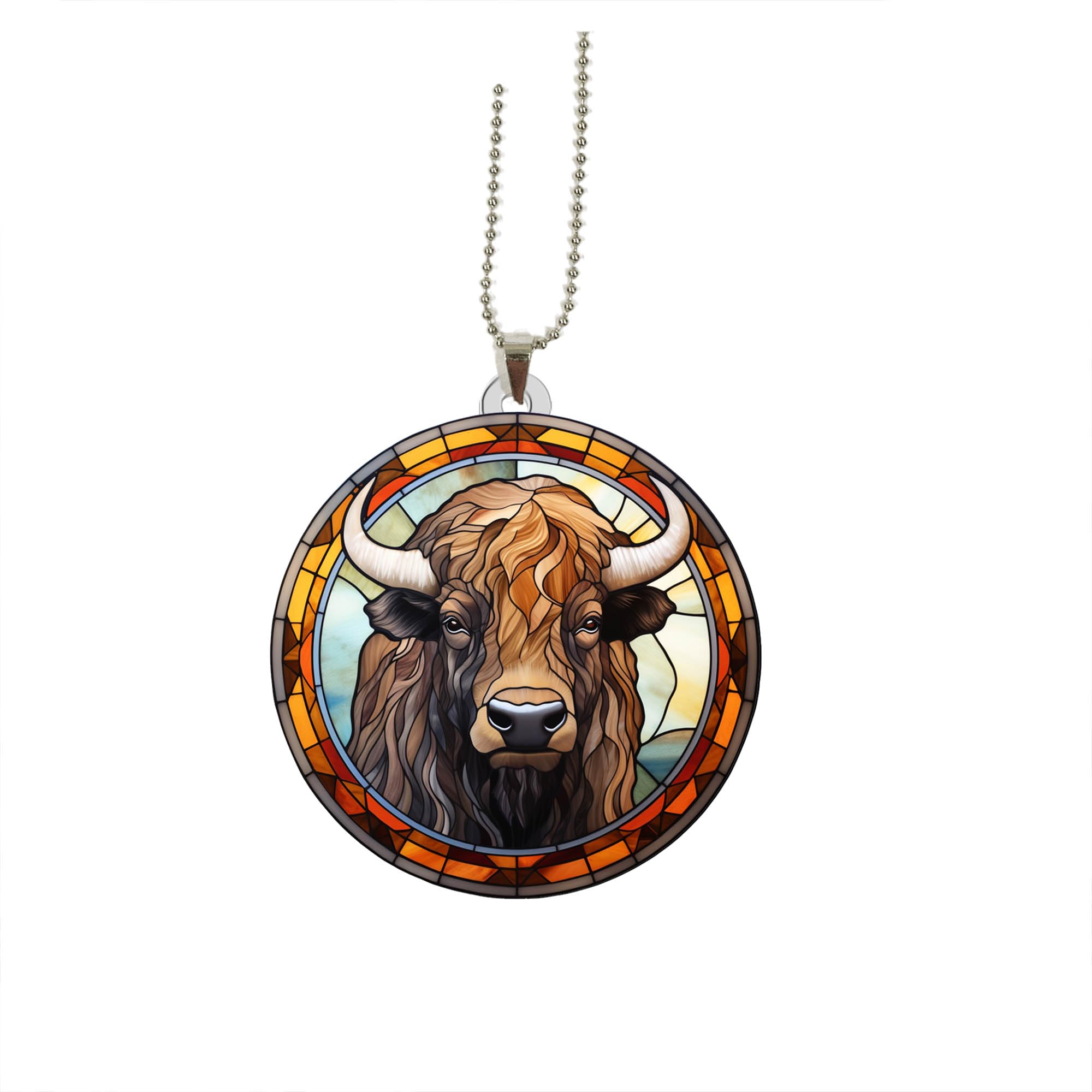 Buffalo Ornament car rear view mirror ornament hanging charm