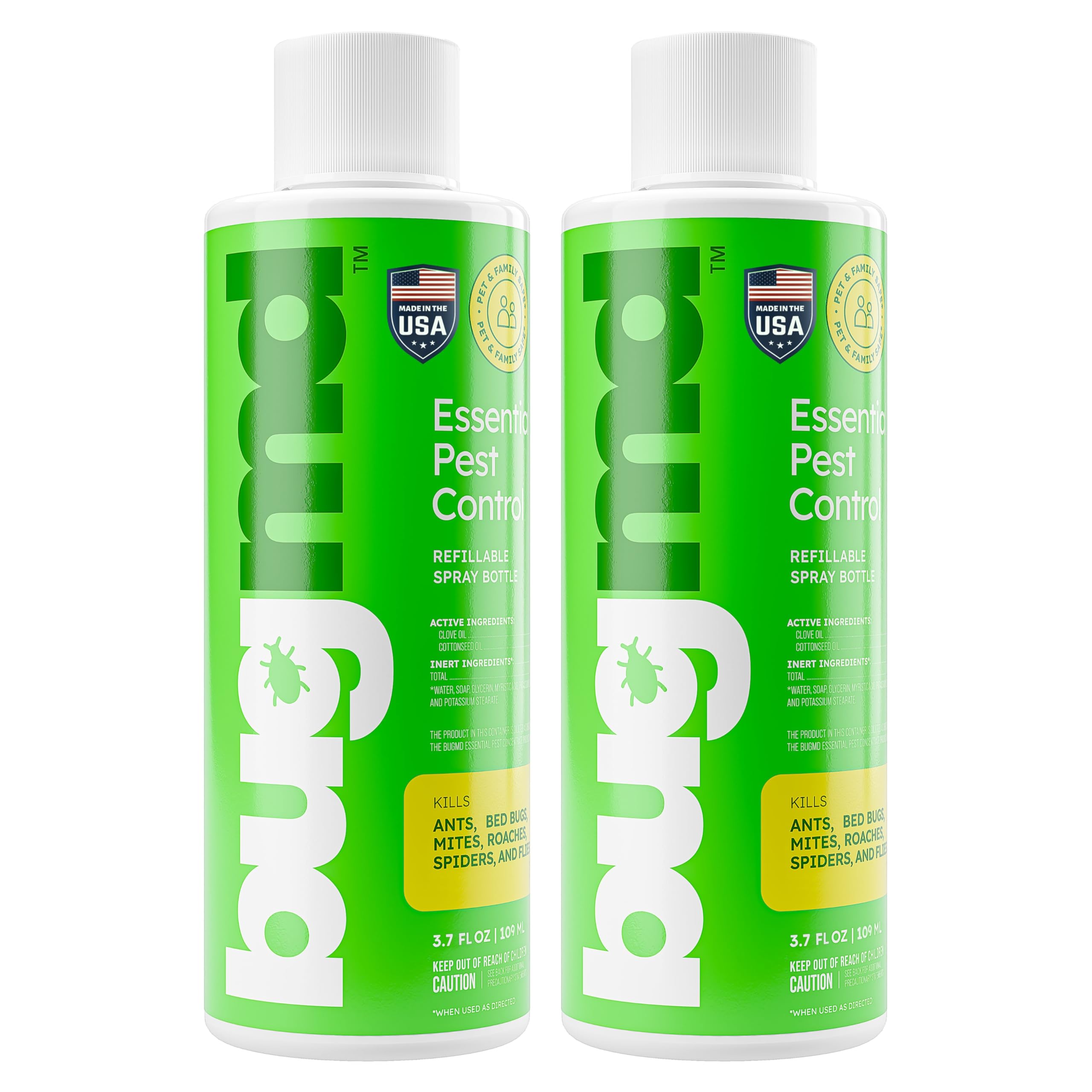 BugMD Pest Control Essential Oil Concentrate bottle label