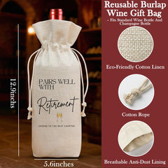Buildinest retirement wine bag A07 size 11.8 x 5.9 x 0.27 inch