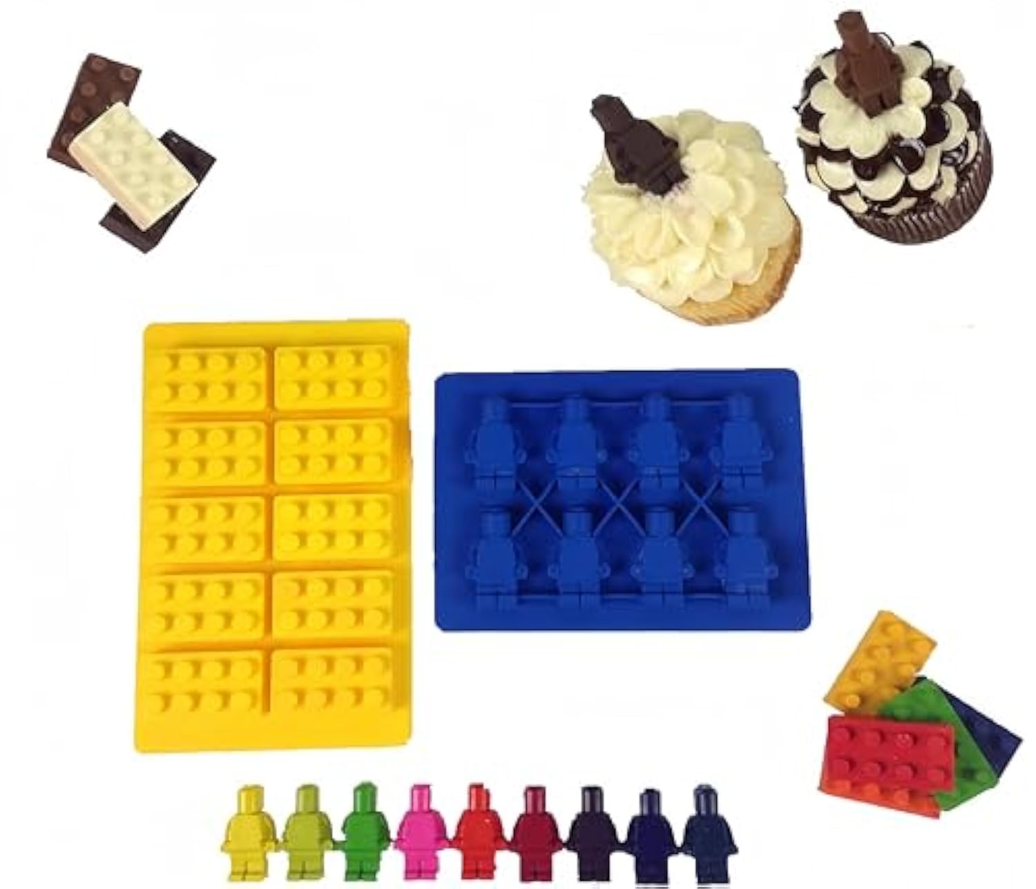 Building Bricks and Robots ice cube tray close up