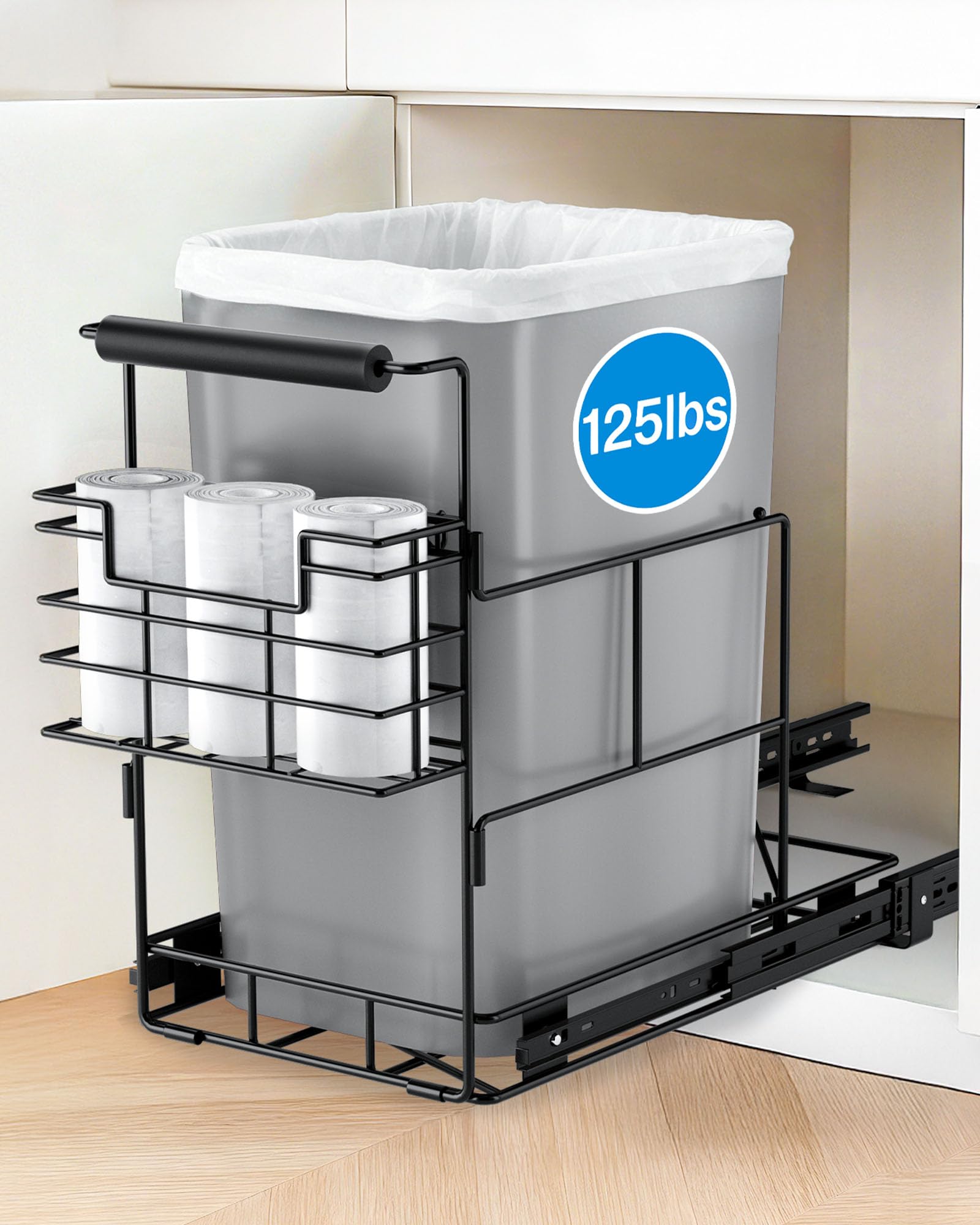 Bulado pull out under cabinet with front or side mounting option