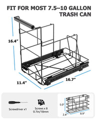 Heavy duty steel frame support for under cabinet use