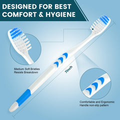 assorted color disposable toothbrushes