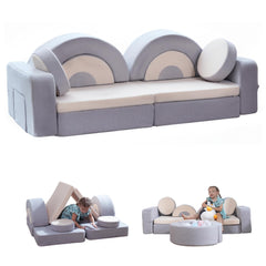 bumnana 14pcs modular kids play couch pieces layout