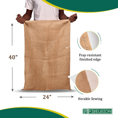 Potato sacks burlap 50lbs capacity for sack races