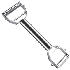 BURLIHOME double-sided vegetable peeler with two heads stainless steel