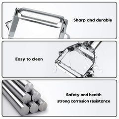 Stainless steel peeler by BURLIHOME with dual heads