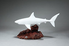 Burlwood base shark sculpture by John Perry