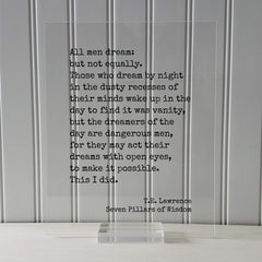 Burnt Branch custom floating quote on clear acrylic