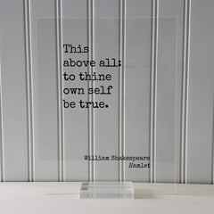 Custom floating quote by The Burnt Branch Hamlet acrylic display