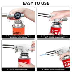 Compatible with standard butane gas canisters not included